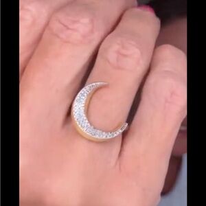 Ella Stein diamond Crescent Moon Ring